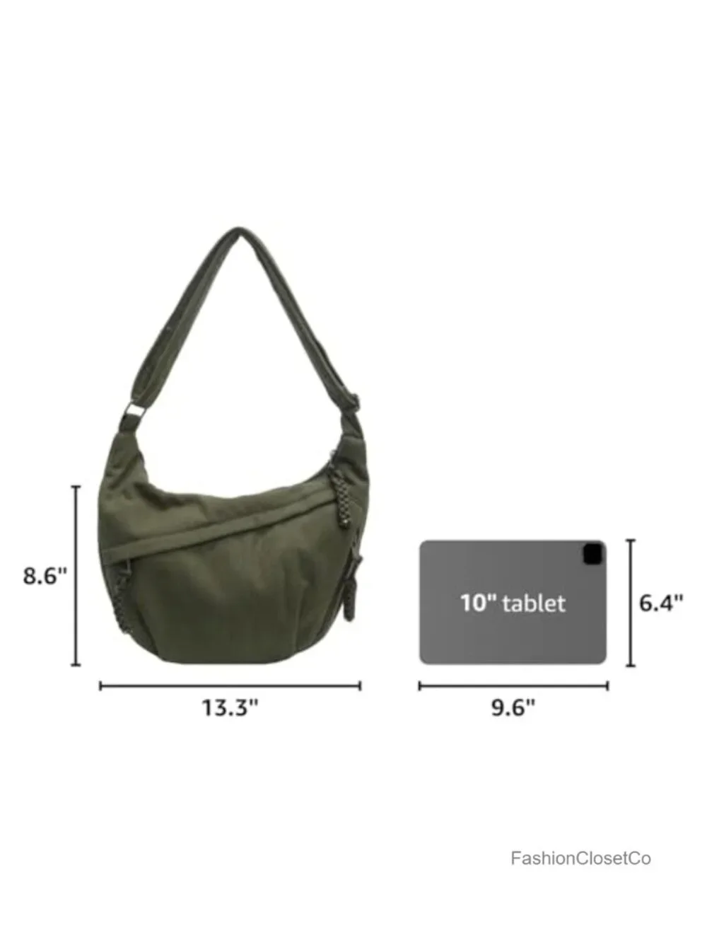 Retro Nylon Canvas Corduroy Hobo Crossbody Bag Crescent Shoulder Bag Slouchy